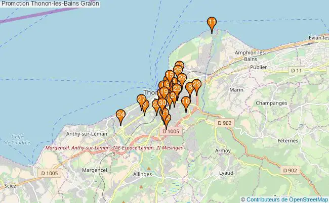 plan Promotion Thonon-les-Bains Associations Promotion Thonon-les-Bains : 72 associations