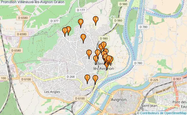 plan Promotion Villeneuve-lès-Avignon Associations Promotion Villeneuve-lès-Avignon : 25 associations
