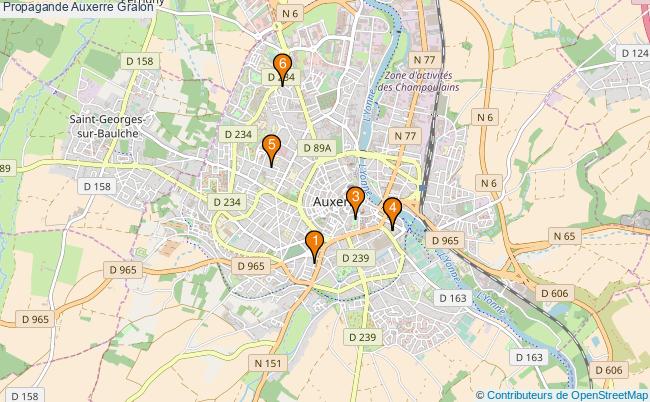 plan Propagande Auxerre Associations propagande Auxerre : 7 associations