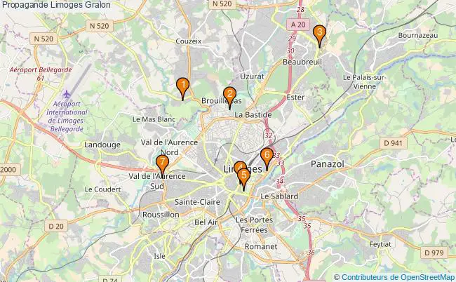 plan Propagande Limoges Associations propagande Limoges : 6 associations