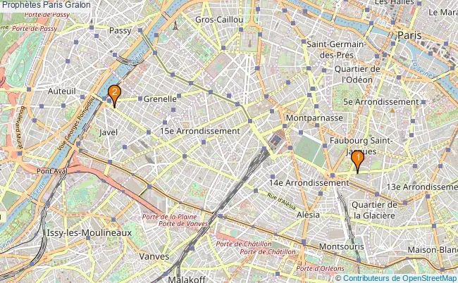 plan Prophètes Paris Associations prophètes Paris : 3 associations