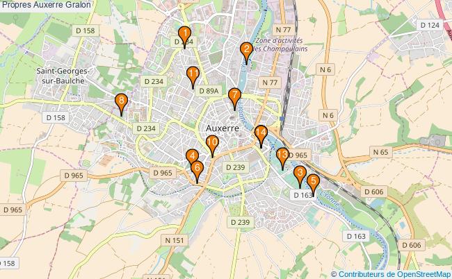 plan Propres Auxerre Associations Propres Auxerre : 17 associations