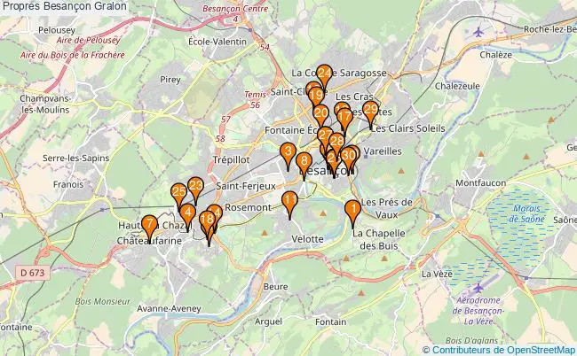 plan Propres Besançon Associations Propres Besançon : 43 associations