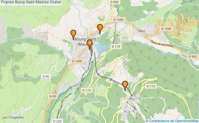 plan Propres Bourg-Saint-Maurice Associations Propres Bourg-Saint-Maurice : 5 associations