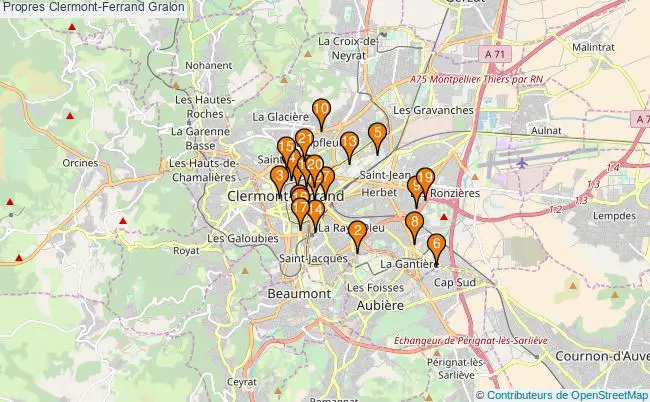 plan Propres Clermont-Ferrand Associations Propres Clermont-Ferrand : 24 associations