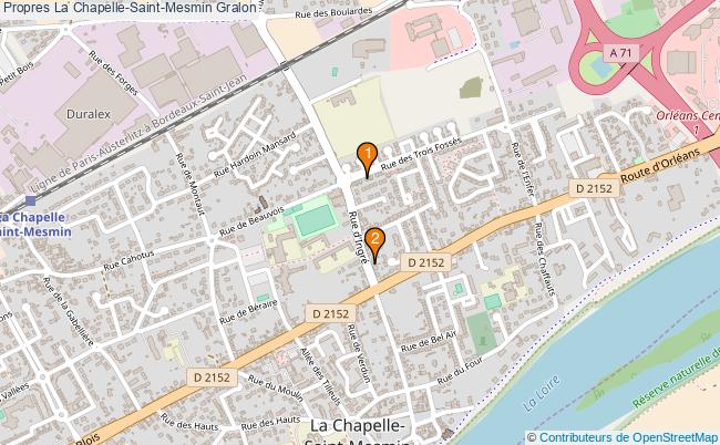 plan Propres La Chapelle-Saint-Mesmin Associations Propres La Chapelle-Saint-Mesmin : 2 associations