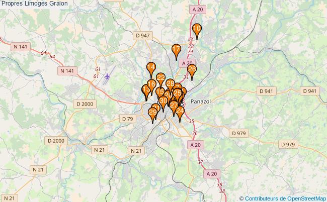 plan Propres Limoges Associations Propres Limoges : 53 associations