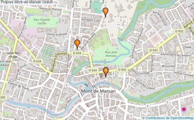 plan Propres Mont-de-Marsan Associations Propres Mont-de-Marsan : 6 associations