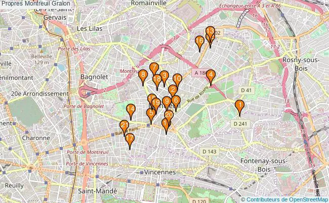 plan Propres Montreuil Associations Propres Montreuil : 29 associations