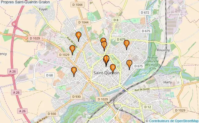 plan Propres Saint-Quentin Associations Propres Saint-Quentin : 14 associations