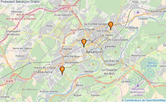 plan Protestant Besançon Associations protestant Besançon : 4 associations