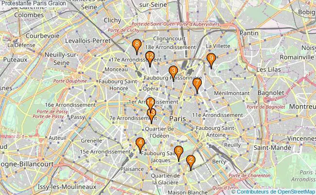 plan Protestante Paris Associations protestante Paris : 21 associations