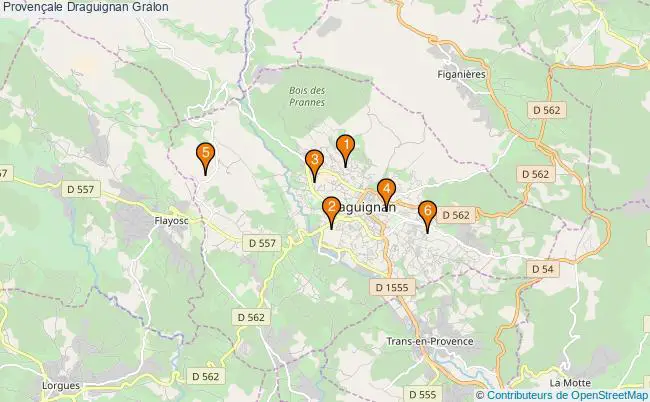 plan Provençale Draguignan Associations provençale Draguignan : 6 associations