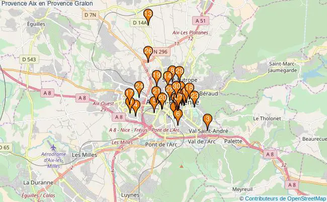 plan Provence Aix en Provence Associations Provence Aix en Provence : 287 associations