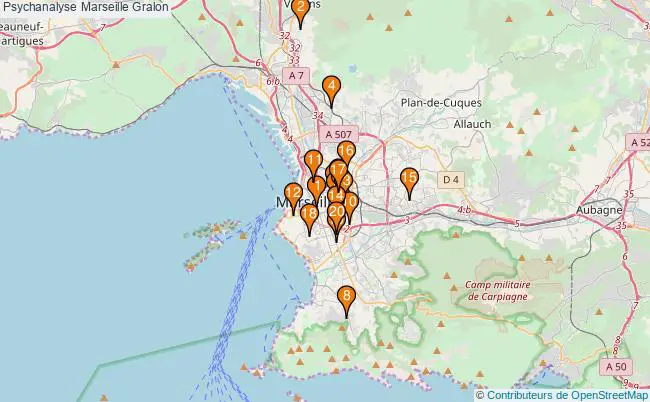 plan Psychanalyse Marseille Associations psychanalyse Marseille : 21 associations