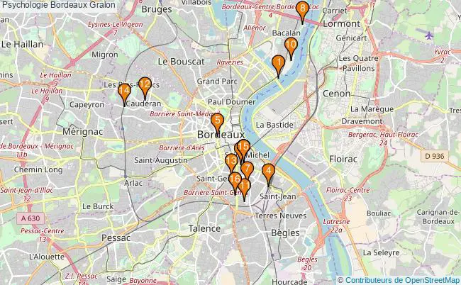 plan Psychologie Bordeaux Associations psychologie Bordeaux : 20 associations
