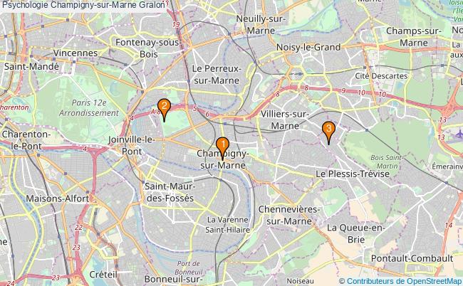 plan Psychologie Champigny-sur-Marne Associations psychologie Champigny-sur-Marne : 3 associations