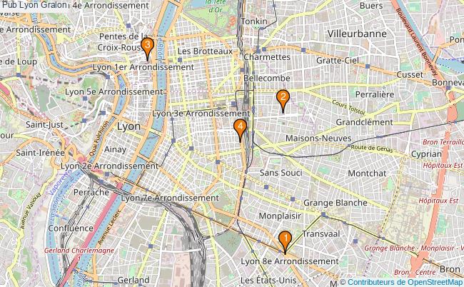 plan Pub Lyon Associations pub Lyon : 8 associations