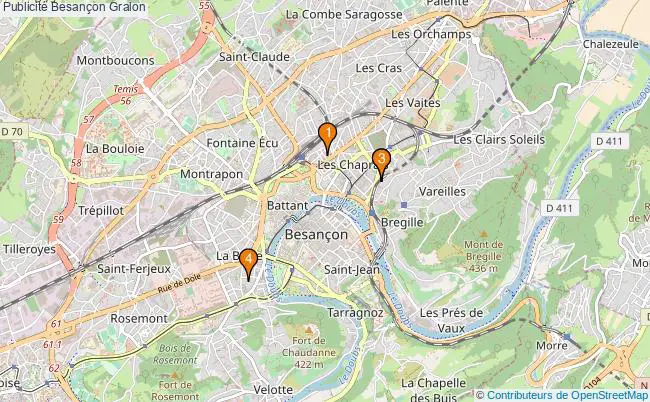 plan Publicité Besançon Associations publicité Besançon : 6 associations