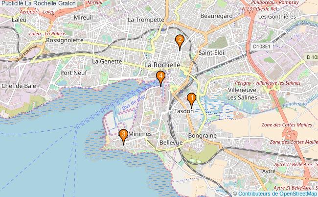 plan Publicité La Rochelle Associations publicité La Rochelle : 4 associations