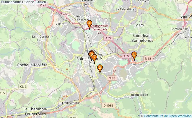 plan Publier Saint-Etienne Associations Publier Saint-Etienne : 13 associations