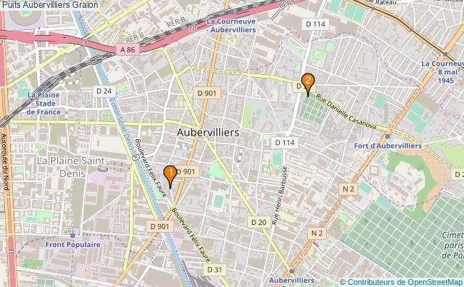 plan Puits Aubervilliers Associations puits Aubervilliers : 6 associations