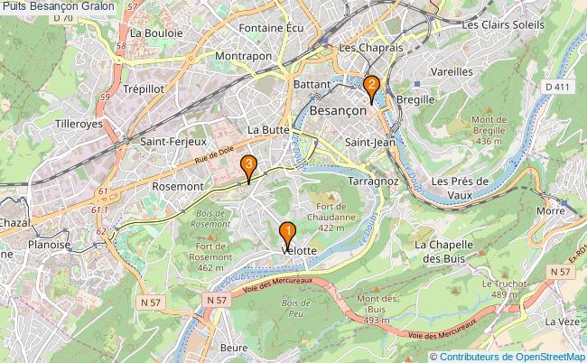 plan Puits Besançon Associations puits Besançon : 3 associations