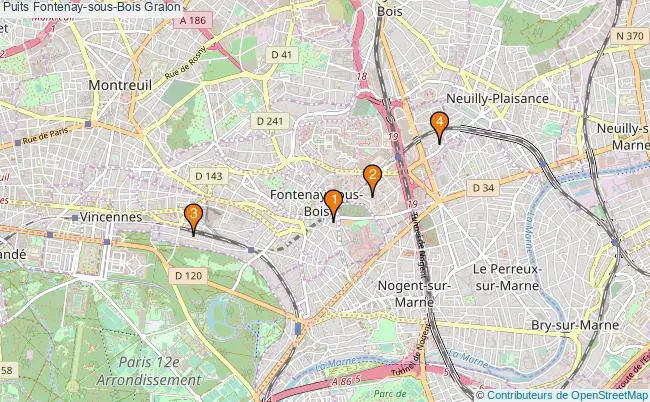 plan Puits Fontenay-sous-Bois Associations puits Fontenay-sous-Bois : 3 associations