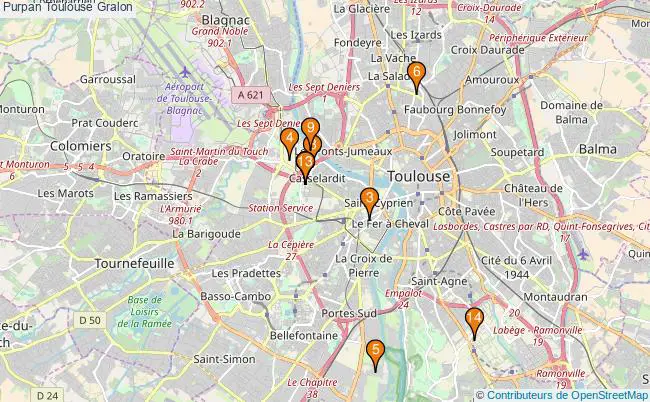 plan Purpan Toulouse Associations Purpan Toulouse : 16 associations