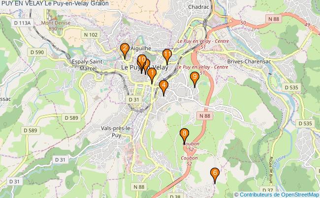 plan PUY EN VELAY Le Puy-en-Velay Associations PUY EN VELAY Le Puy-en-Velay : 11 associations