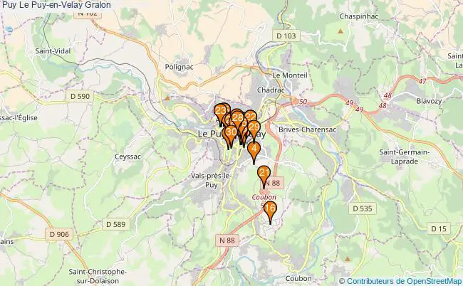 plan Puy Le Puy-en-Velay Associations Puy Le Puy-en-Velay : 53 associations