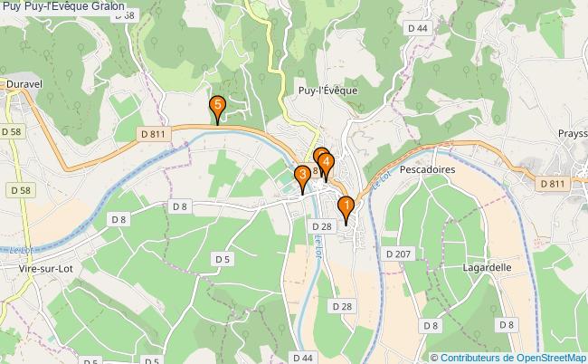 plan Puy Puy-l'Evêque Associations Puy Puy-l'Evêque : 5 associations