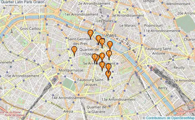 plan Quartier Latin Paris Associations Quartier Latin Paris : 16 associations