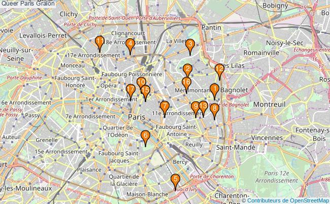 plan Queer Paris Associations Queer Paris : 42 associations
