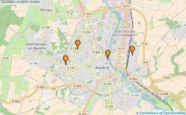 plan Quotidien Auxerre Associations Quotidien Auxerre : 4 associations