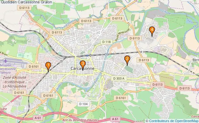 plan Quotidien Carcassonne Associations Quotidien Carcassonne : 3 associations
