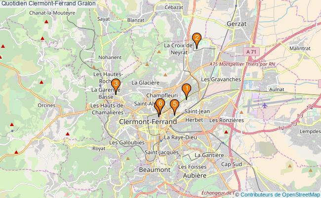 plan Quotidien Clermont-Ferrand Associations Quotidien Clermont-Ferrand : 6 associations