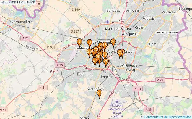 plan Quotidien Lille Associations Quotidien Lille : 39 associations