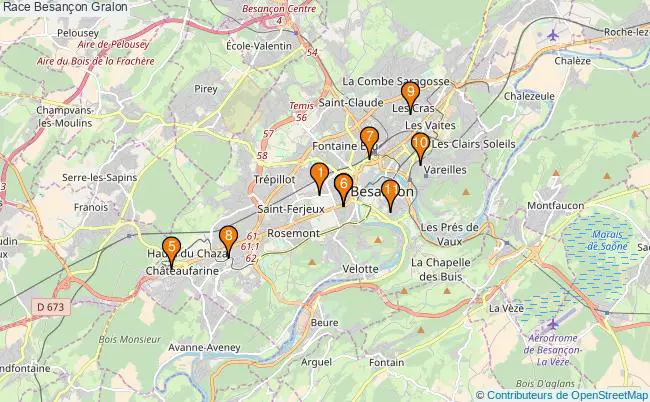 plan Race Besançon Associations race Besançon : 11 associations