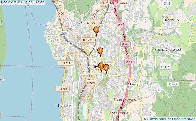 plan Radio Aix-les-Bains Associations radio Aix-les-Bains : 4 associations