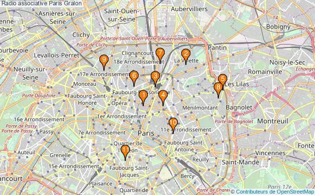 plan Radio associative Paris Associations radio associative Paris : 13 associations