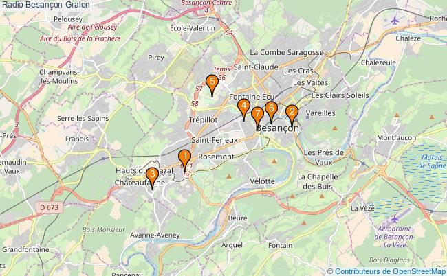 plan Radio Besançon Associations radio Besançon : 8 associations