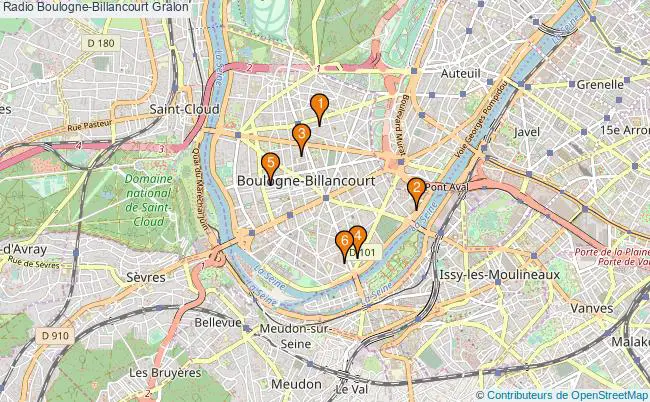 plan Radio Boulogne-Billancourt Associations radio Boulogne-Billancourt : 7 associations