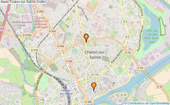 plan Radio Chalon-sur-Saône Associations radio Chalon-sur-Saône : 5 associations