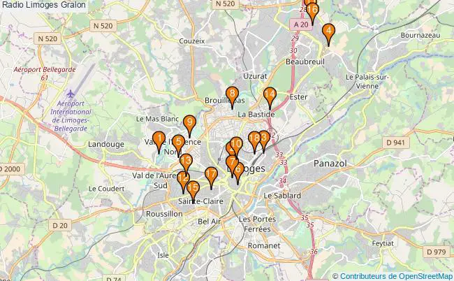 plan Radio Limoges Associations radio Limoges : 17 associations