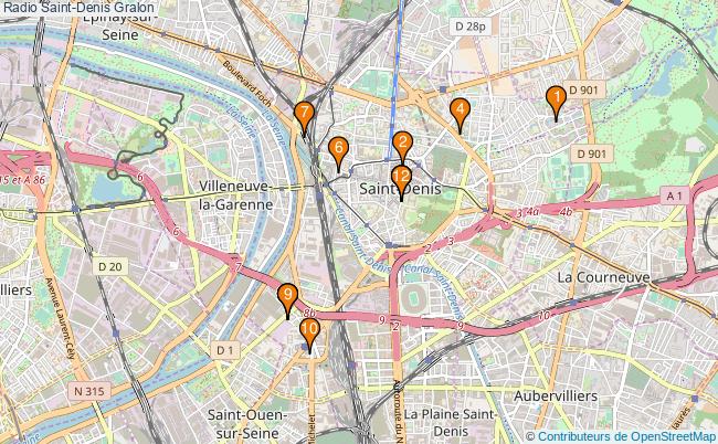 plan Radio Saint-Denis Associations radio Saint-Denis : 18 associations
