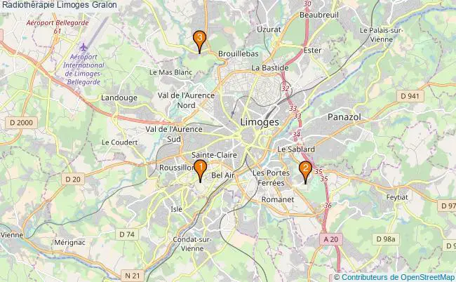 plan Radiothérapie Limoges Associations radiothérapie Limoges : 3 associations