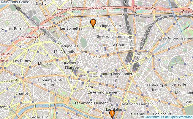 plan Rails Paris Associations rails Paris : 5 associations