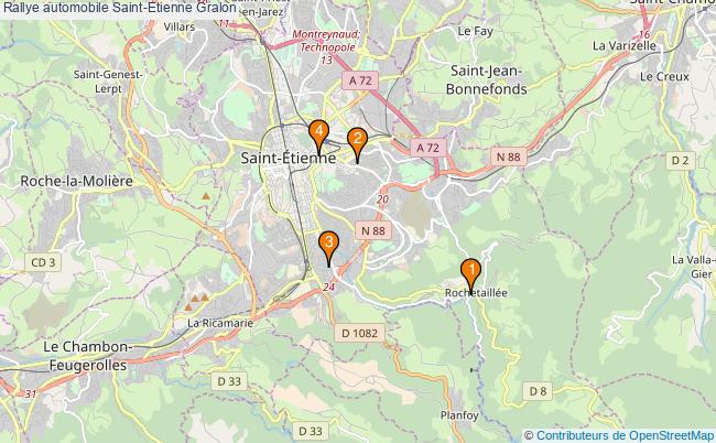 plan Rallye automobile Saint-Etienne Associations Rallye automobile Saint-Etienne : 4 associations