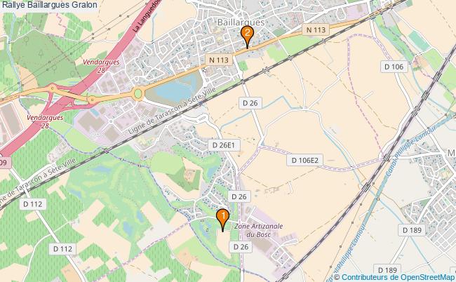 plan Rallye Baillargues Associations rallye Baillargues : 2 associations